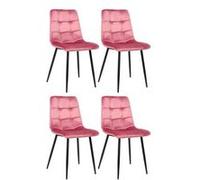 Lot de 4 chaise clp en metal empilable non pliable interieur H. 88 cm rose Rose G