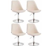 Lot de 4 chaise clp en metal non pliable interieur H. 76 cm beige beige G