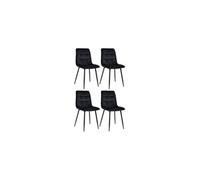 Lot de 4 chaise clp H. 88 cm non empilable non pliable en metal interieur noir