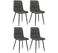 Lot de 4 chaise clp H. 88 cm non pliable en metal interieur gris