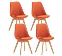 Lot de 4 chaise clp interieur non empilable non pliable en bois H. 83 cm orange orange G
