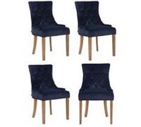 Lot de 4 chaise clp interieur non empilable non pliable en bois H. 92 cm bleu Bleu G