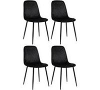 Lot de 4 chaise clp interieur non empilable non pliable en metal H. 88 cm noir noir G