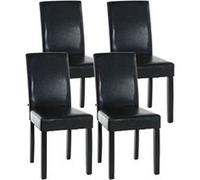Lot de 4 chaise clp interieur non pliable en bois H. 91 cm noir