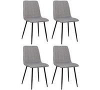 Lot de 4 chaise clp interieur non pliable en metal H. 88 cm gris