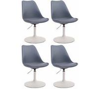 Lot de 4 chaise clp interieur non pliable en plastique H. 76 cm gris