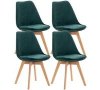 Lot de 4 chaise clp interieur non pliable H. 83 cm en bois vert vert G