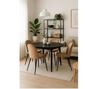 Lot de 4 Chaise Dabruzzes - Dmora - En Tissu - Sable 50.5x53.5h81.5 cm