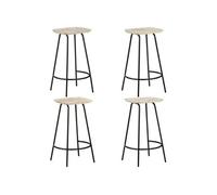 Lot de 4 chaise de bar interieur non pliable en bois massif H. 74 cm