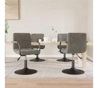 Lot de 4 chaise de bar vidaxl en plastique non pliable interieur H. 71 cm gris Gris G