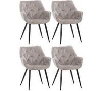 Lot de 4 chaise de bureau clp interieur non empilable non pliable en metal H. 83 cm gris Gris G