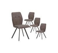 Lot de 4 chaise de bureau en metal non empilable non pliable interieur H. 89 cm gris