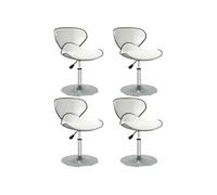 Lot de 4 chaise de bureau en plastique non pliable H. 61 cm interieur blanc