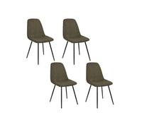 Lot de 4 chaise de bureau GENERIQUE H. 84 cm non pliable en metal interieur