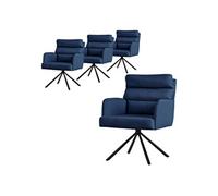 Lot de 4 chaise de bureau GENERIQUE interieur non empilable non pliable en plastique H. 64.5 cm bleu