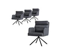 Lot de 4 chaise de bureau GENERIQUE interieur non empilable non pliable H. 64.5 cm en plastique gris
