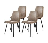 Lot de 4 chaise de bureau lisa design interieur non empilable non pliable en mdf H. 87 cm Latte G