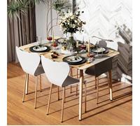 Lot de 4 Chaise de Salle à Manger - VIVOLILV - Chaises en forme de cœur - Chaise Empilables Blanc- Plastique Polypropylène