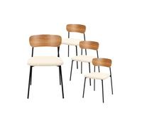 Lot de 4 chaise en bois non pliable interieur H. 71 cm blanc