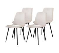 Lot de 4 chaise en mdf non empilable non pliable interieur H. 87 cm blanc