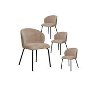 Lot de 4 chaise en metal non pliable interieur H. 79 cm noir