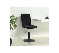 vidaXL Chaises pivotantes à manger – Lot de 4 – Velours noir