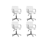 Lot de 4 chaise en plastique non pliable H. 74.5 cm interieur blanc