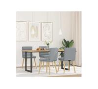 Lot de 4 chaise en plastique non pliable H. 86 cm interieur gris