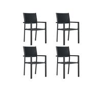 2x Chaises de Jardin Plastique Aspect de Bois Patio Terrasse Extérieur vidaXL
