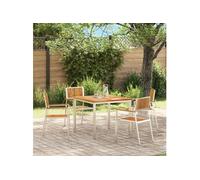 vidaXL Chaise de jardin 4 pcs Marron Bois de teck massif, Mobilier d’extérieur moderne, chaise de jardin résistante 42006204