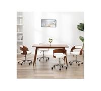 Lot de 4 chaise H. 74.5 cm non pliable en bois interieur blanc