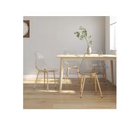Lot de 4 chaise H. 84 cm non empilable non pliable en metal interieur transparent