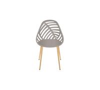 Chaise d'extérieur Marta - Couleur Taupe / Pieds coloris bois