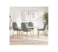4x Chaises de Salle à Manger Jaune Moutarde Velours Cuisine Dîner Repas vidaXL