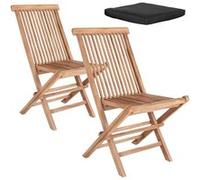 Lot de 4 chaise house nordic exterieur non pliable en teck H. 89 cm marron marron G