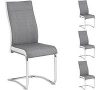 Lot de 4 chaise idimex en metal non empilable non pliable interieur H. 98 cm gris gris G