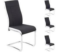 Lot de 4 chaise IDIMEX interieur non pliable en metal H. 98 cm noir noir G