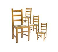 Lot de 4 chaise interieur non empilable non pliable en bois H. 97 cm