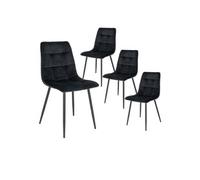 Lot de 4 chaise interieur non empilable non pliable H. 86 cm en acier gris