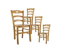 Lot de 4 chaise interieur non empilable non pliable H. 88 cm en bois bois
