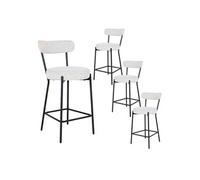 Lot de 4 chaise interieur non empilable non pliable H. 90 cm en metal noir