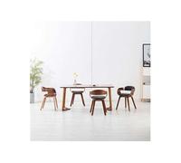 Lot de 4 chaise interieur non pliable en bois H. 70 cm gris