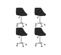 Lot de 4 chaise interieur non pliable en plastique H. 67.5 cm noir
