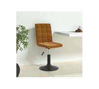 vidaXL Chaises pivotantes de salle à manger en velours noir – 2x