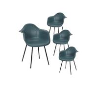 Lot de 4 chaise interieur non pliable H. 85 cm en metal