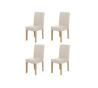 Lot de 4 chaise interieur non pliable H. 90 cm en bois blanc