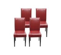 Lot de 4 chaise interieur non pliable H. 90 cm en bois rouge