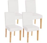 Lot de 4 chaise mendler en bois non pliable interieur H. 90 cm blanc Blanc G