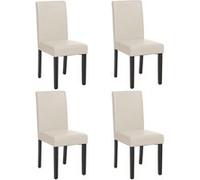 Lot de 4 chaise mendler interieur non pliable en bois H. 90 cm blanc Blanc G