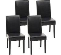 Lot de 4 chaise mendler interieur non pliable en bois H. 90 cm noir Noir G